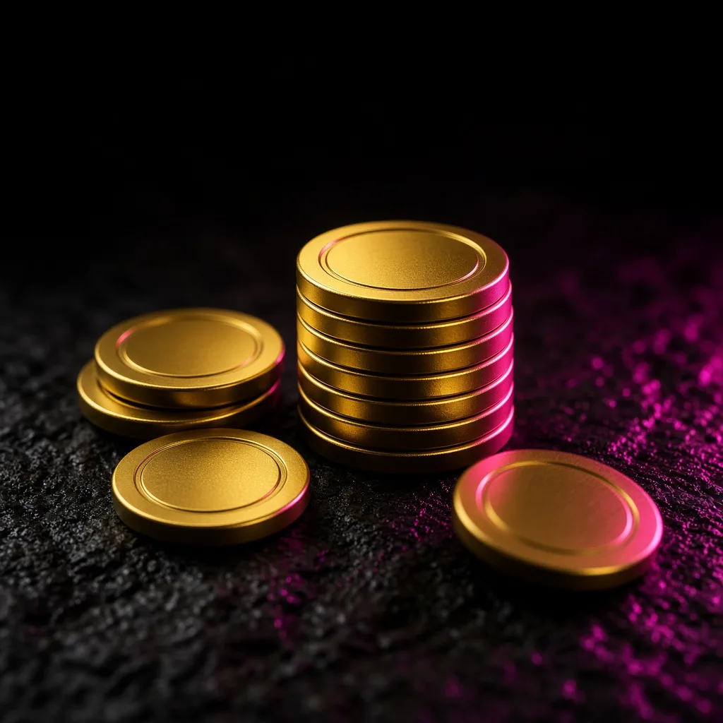 NV Casino Spielbank mit Chips in Gold und Magenta